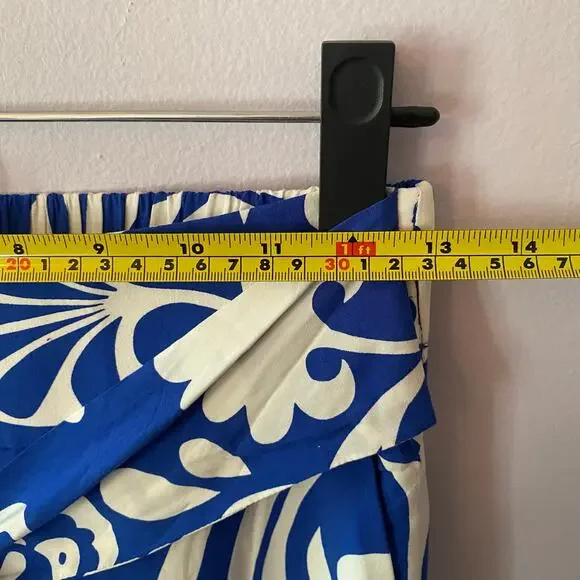 Boden Blue Caithness Wide Leg Crop Pants White Floral Tropical Vacation Women 2 - Picture 9 of 13